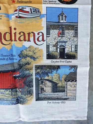 Fuerte Lincoln Hoosier Vintage Bandera de Indiana Corydon Indy 500 Puente Cubierto - Imagen 5 de 7