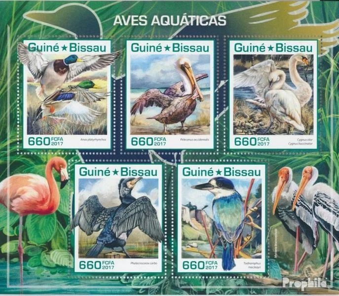 Timbres Guinée-bissau 2017 Mi 9350-9354 Feuille miniature (complète. édition) ne - Photo 1/1