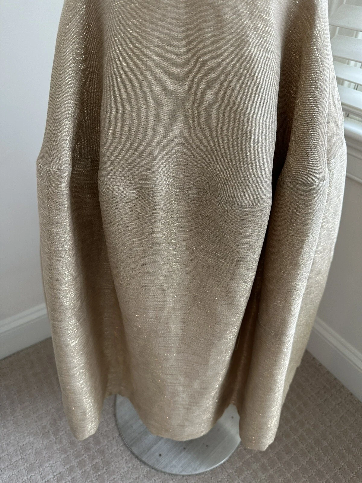 Abito da cocktail vintage 2012 It 42 US 4 Alexander McQueen seta oro