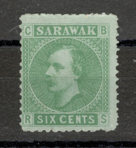 SARAWAK -  MH STAMP , SIX CENTS - Charles Johnson Brooke - Picture 1 of 2