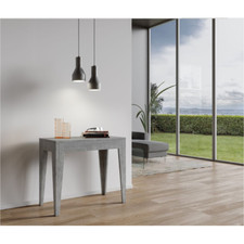 Consolle Allungabile Isotta Cemento da 14 posti lunghezza Fino a 3,02 metri