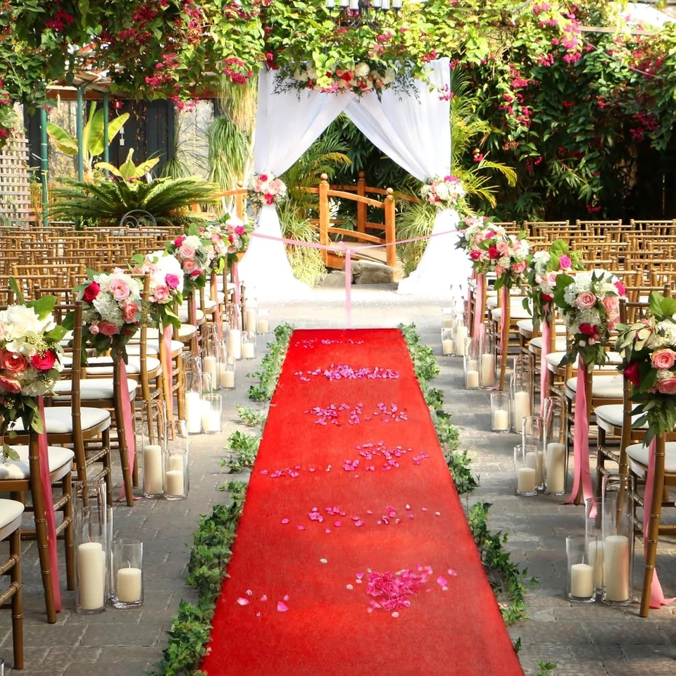 Alfombra roja corredor 3 pies X 100 pies para fiesta, boda, eventos especiales Foto 2 de 4