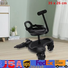 Kids Buggy Board Stroller Step Stand Ride-On Pedal Detachable Seat Non-Slip