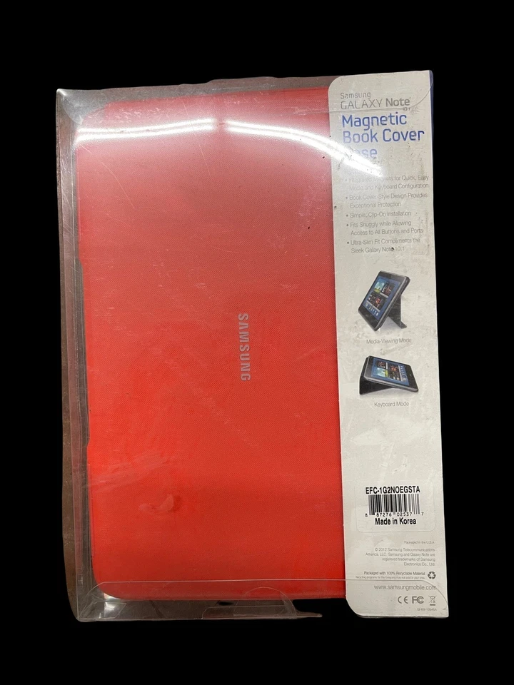 Samsung Galaxy note 10.1 magnetic book cover case - Orange - Image 2 of 2