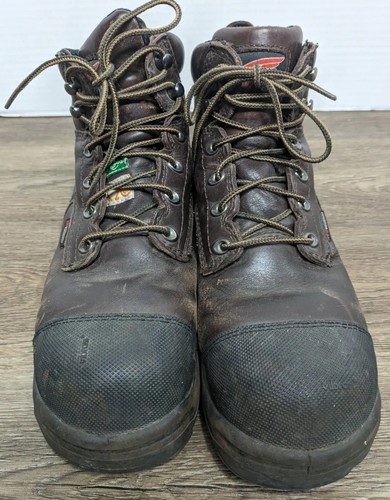 Red Wing Waterproof CSA 6" Safety Boots King Toe Brown Leather Men's Size 8.5D - Picture 5 of 15