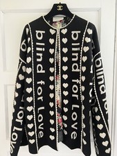 Luxury! Gucci Blind For Love Cashmere-wool Blend Cardigan Coat Jacket Size M