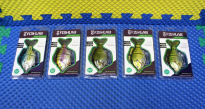 Okuma FishLab 4''  1oz Hard Bio-Gill Swim Bait 3-Pc SlowSink BGS-4 CHOOSE A COLOR