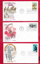 3 Fleetwood 1st Day Covers (Scott's #s 1423,1438, & 1425) From 1971   L-254