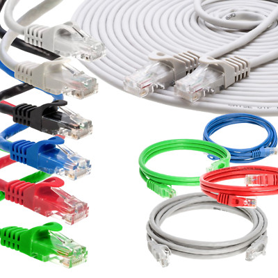 Cat6 Patch Cord for Router Internet Ethernet Network Modem Wire 1.5FT-200FT Lot