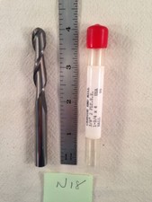 1 NEW 3/8" DIAMETER CARBIDE END MILL 2 FLUTE. BALL. 4" OAL. USA 1-3/4" LOC N18