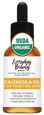 Organic Calendula Oil For Sensitive Skin - USDA Certified 100% All Natural 1oz