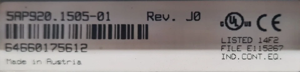 B&R AUTOMATION PANEL 900 - 5AP920.1505-01 HMI 5AP920.1505-01 - Photo 3/4