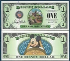 Disney Dollar $ 1 Dollar Splash Mountain, 2014, A prefix 5 digit, UNC