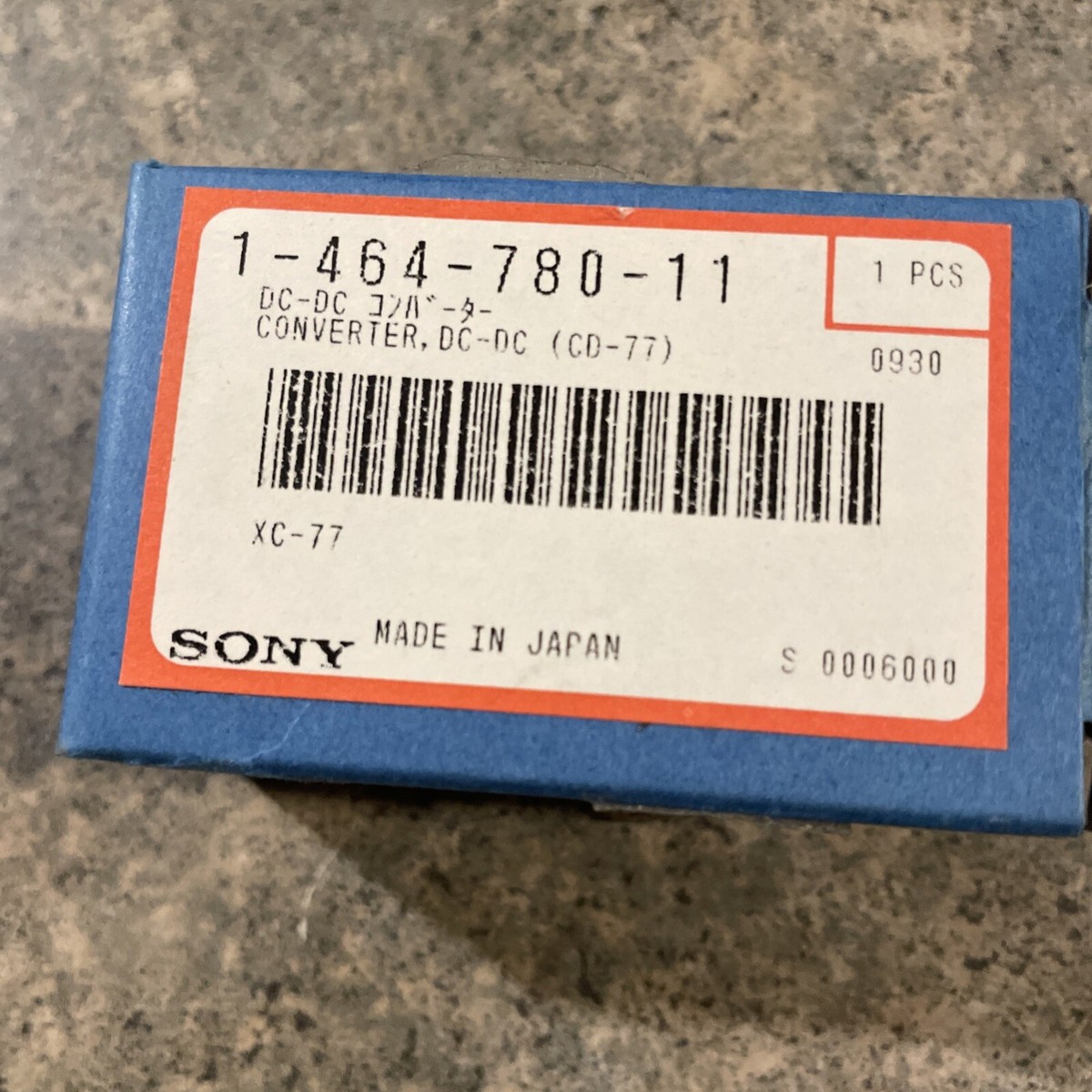 Sony 1-464-780-11 DC-DC CONVERTER (CD-77) XC-77 NOS | eBay