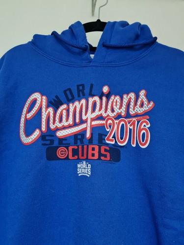 CAMPUS LIFESTYLE MLB Chicago Cubs 2016 World Championships Hoodie/sweatshirt L - Picture 2 of 10