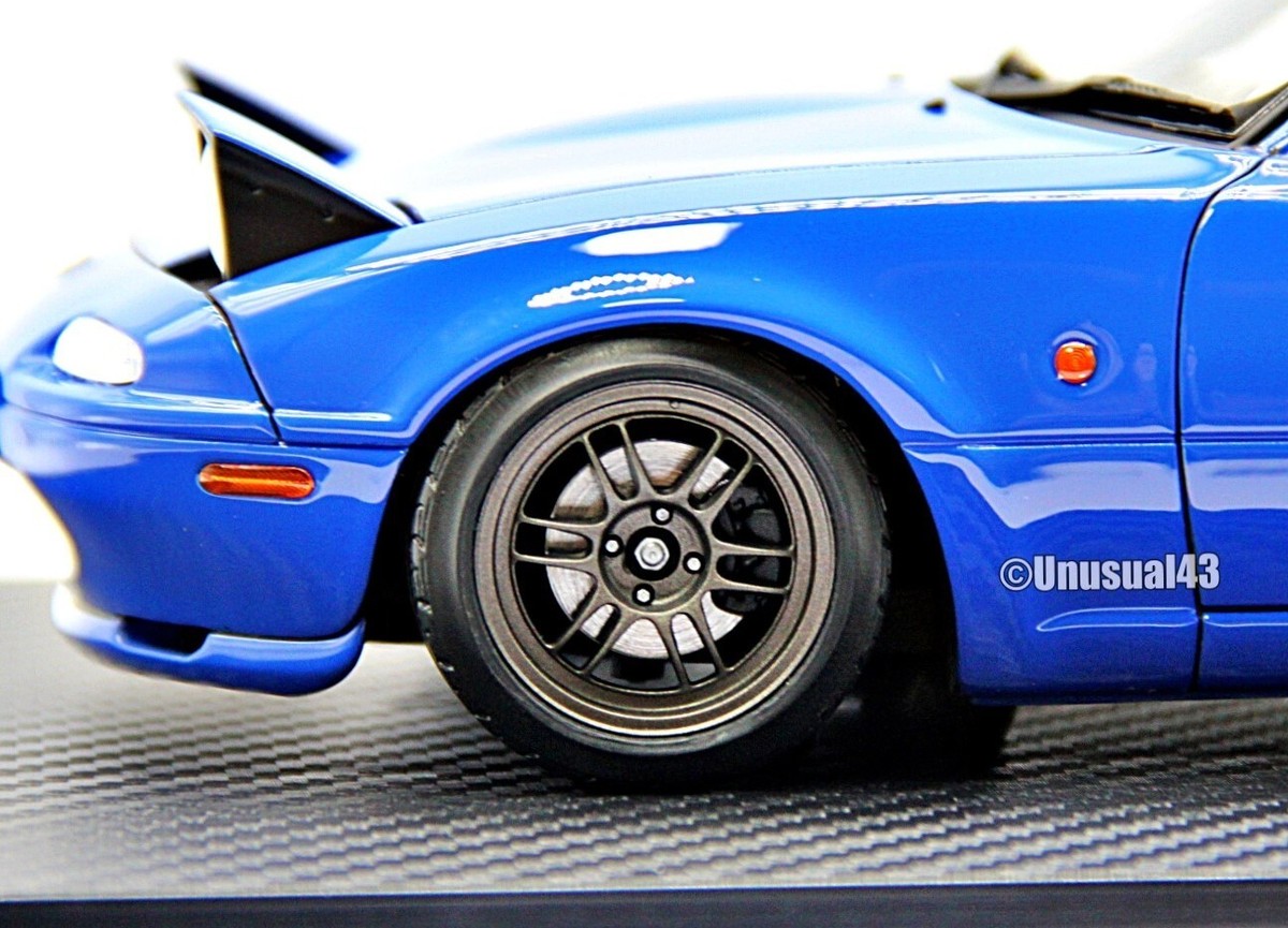 1/18 Ignition Model Mazda Mx-5 Eunos Roadster (NA) Blue. / Autoart