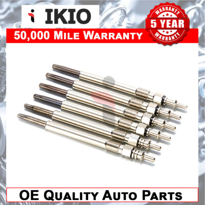 Ikio 6x Diesel Heater Glow Plugs For Mercedes E S Class 3.2 CDi  Dual Core