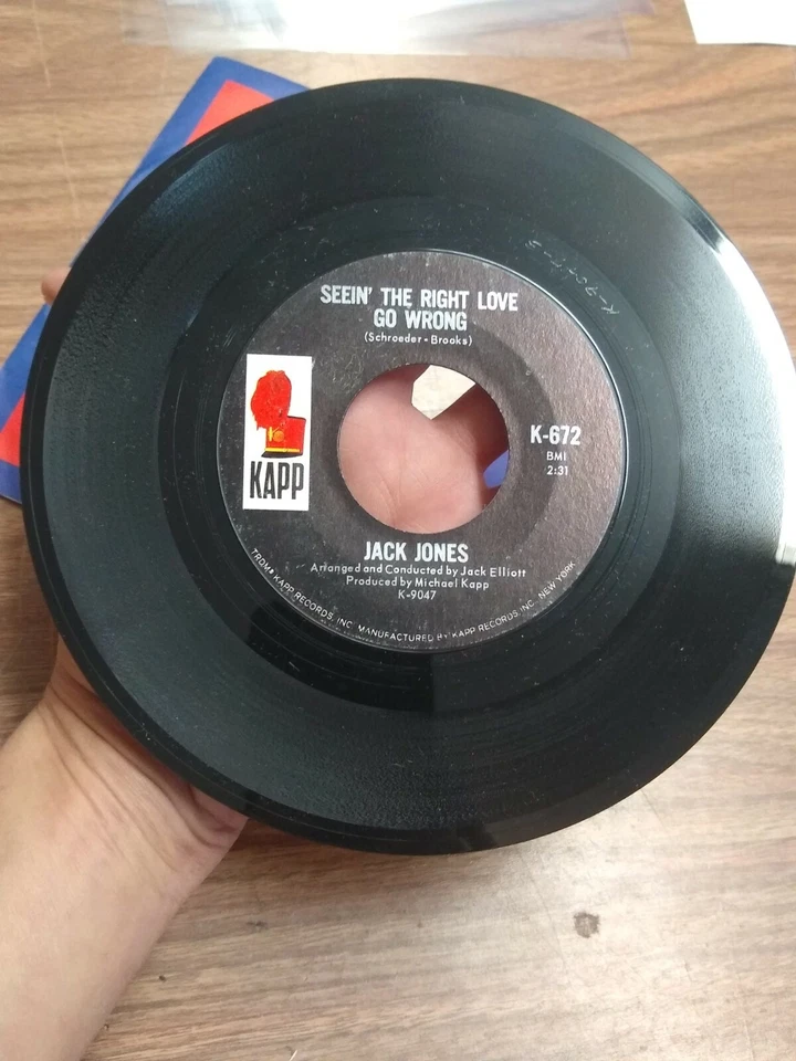 Kapp Records - Jack Jones - Seein' The Right Love Go Wrong/Travellin' On - K-672 - Image 3 of 4