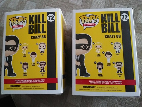 2X Funko POP! Movies Kill Bill Crazy 88 Vaulted Vinyl Figure #72 AUTHENTIC - Picture 3 of 7