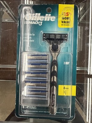 Gillette Mach3 Razor and 6 Refill Cartridges Kit