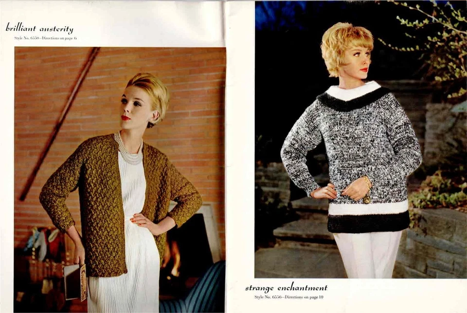 Spinnerin Versatility Emphasized KnittingPattern Booklet 1960's Vintage Fashions - Image 2 of 4