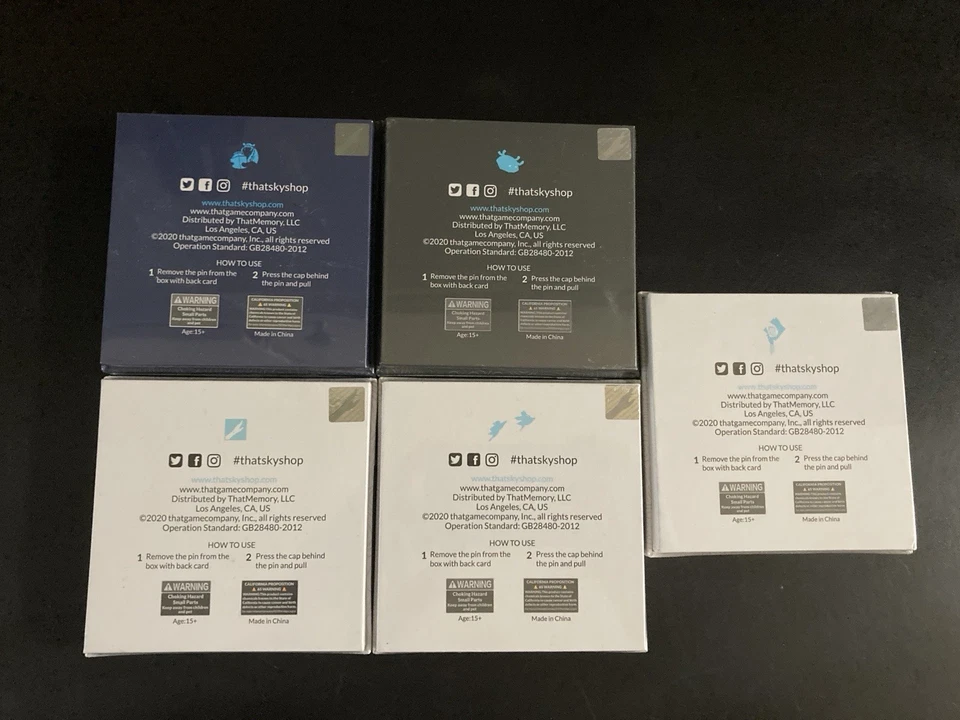 Sky Children of the Light Pin Badge Set of 5 Unopened That Game Company - Image 2 of 4