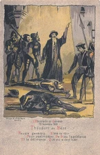 1902 Swiss Military Art Postcard The Escalade de Geneve Theodore de Beze