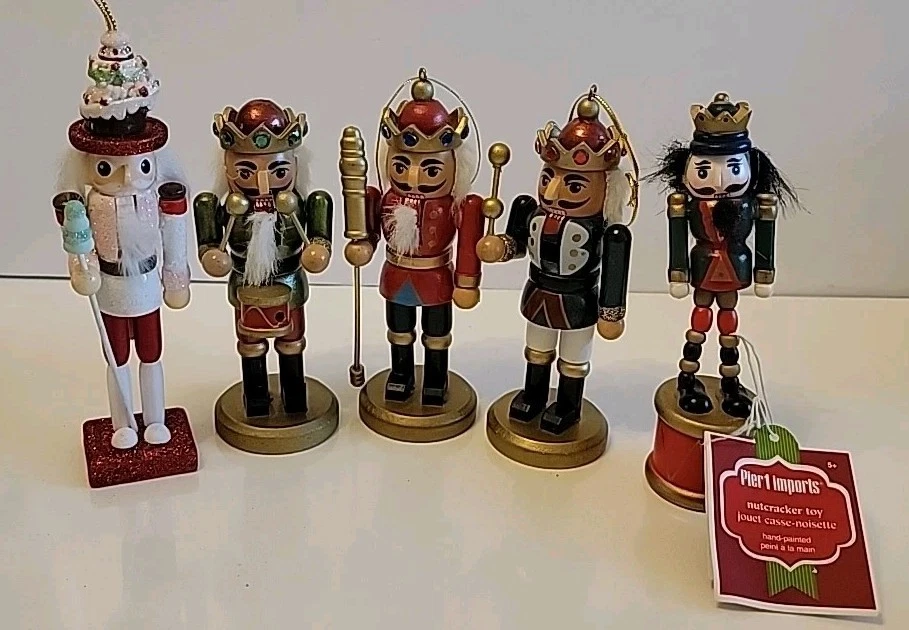 Vintage Nutcrackers Pier 1, Kurt Adler Cupcake, 3 Others