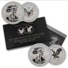 American Eagle 2021 One Ounce Silver Reverse Proof Two-Coin Set DE San Francisco