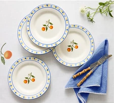 Pottery Barn Mark D. Sikes Valencia Vine SET OF 4 SALAD Plates 8.5" NEW SOLD OUT