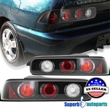 Fits 1994-2001 Acura Integra 2dr Black Tail Lights Rear Brake Lamps 94-01 Pair