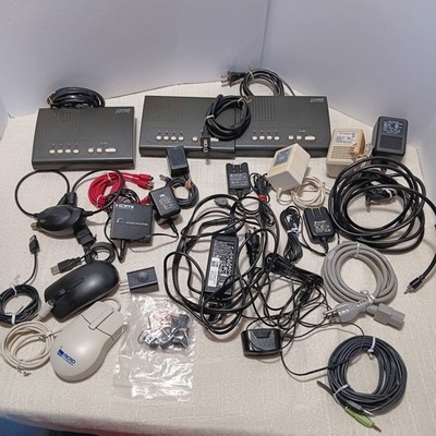 Lot Of Electronic Parts and Adapters, Chargers and Novi Intercom system, Etc.