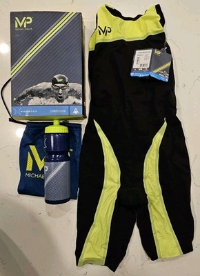 MICHAEL PHELPS Xpresso Competition swimsuit Womens Blk/Ylw size 32 NIB $ 324