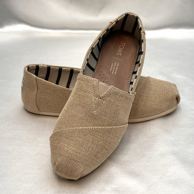 Toms Women's Natural Heritage Canvas 10015260 Alpargata Slip On Flats Size 8.5W