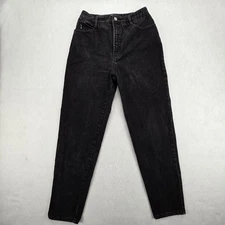 BONGO Womens 13 Black Denim Mom Jeans Vintage USA Made High Waist Tapered Leg