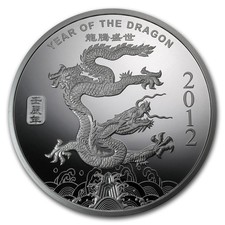1 oz Silver Round - APMEX (2012 Year of the Dragon) 83.16 per troy oz