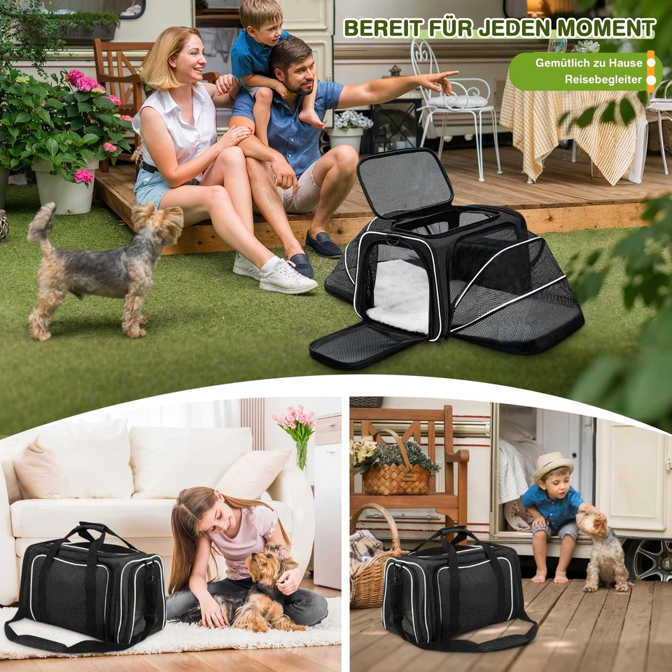 Transportbox für Katzen & kleine Hunde Faltbare und atmungsaktive Tragetasche - Bild 2 von 4