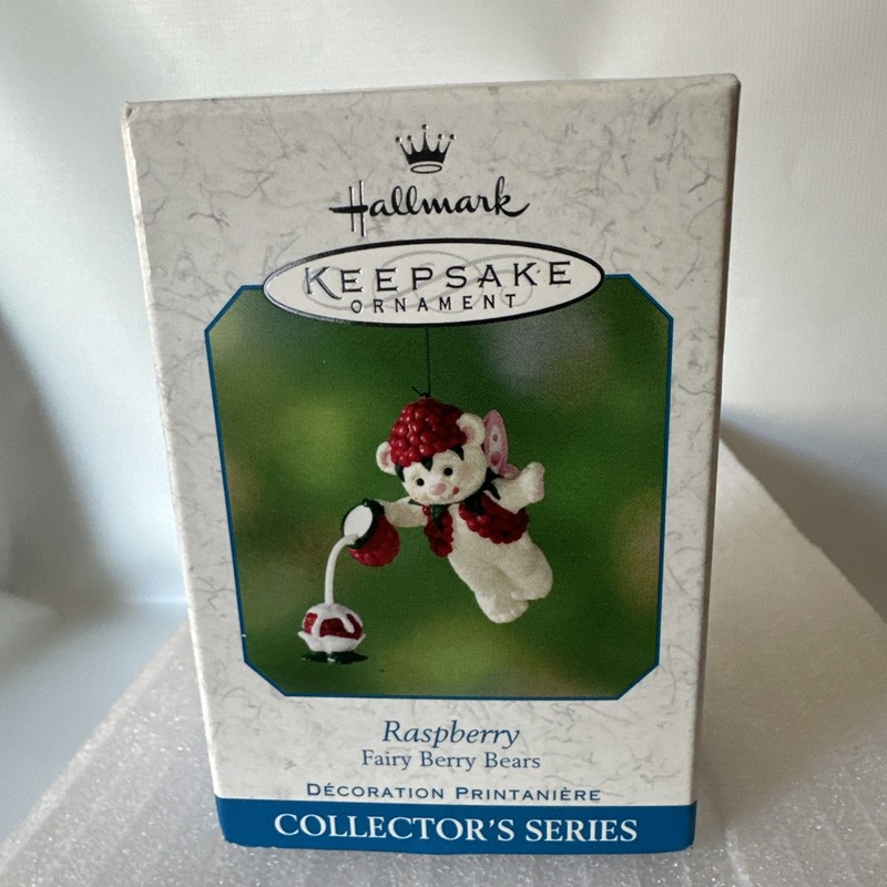 Hallmark Fairy Berry Bears Raspberry Keepsake Ornament Vintage ￼