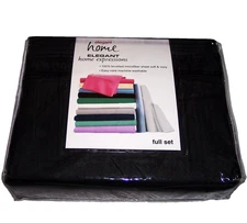 Elegant Home Expression Soft Microfiber Full Sheet Set Deep Pocket 16" Charcoal