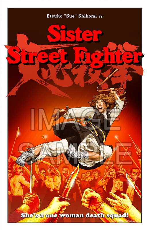 Sister Street Fighter- Sue Shihomi, Sonny Chiba karate Japanese 11x17" art print