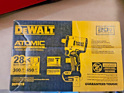 DeWALT DCF921B ATOMIC 20V MAX 1/2'' Li-Ion Impact Wrench w/Hog Ring BRAND NEW