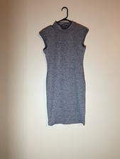 L. Grey dress Body Con Shein sleeveless below the knee stretchy