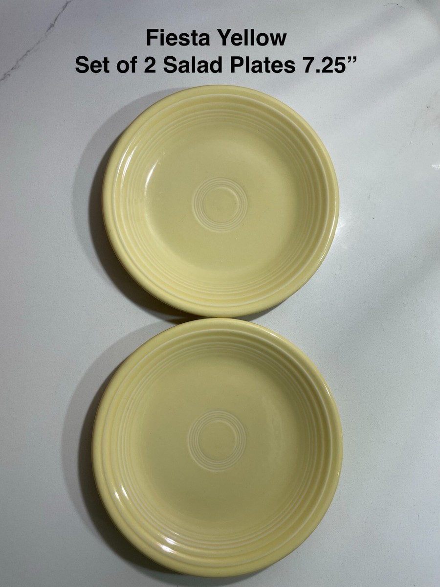 Fiesta Pale Yellow Set of Salad Plates See Description