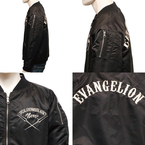 Nishiki × EVANGELION Rei Ayanami Reversible Sukajan & MA-1 Jacket Cherry Blossom - Picture 4 of 19