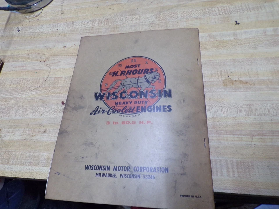 Libro de instrucciones del motor refrigerado por aire wisconsin modelo s-8d Foto 2 de 3