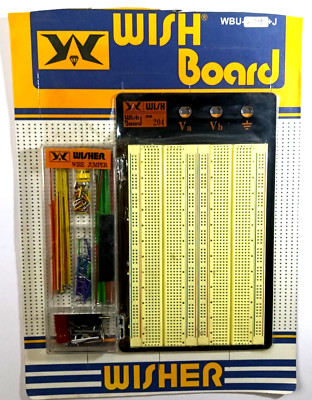 WISHER WISH Board WBU-204+J Electronics Project Board & Components New Old Stock