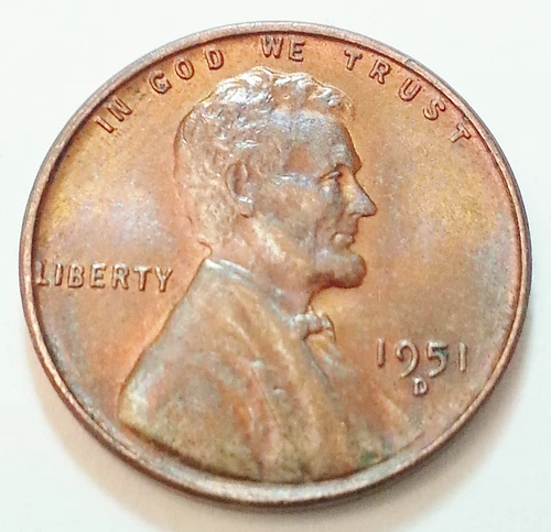 1951 D Lincoln Wheat Cent / Penny *AU - ABOUT UNCIRCULATED*  *FREE SHIPPING*