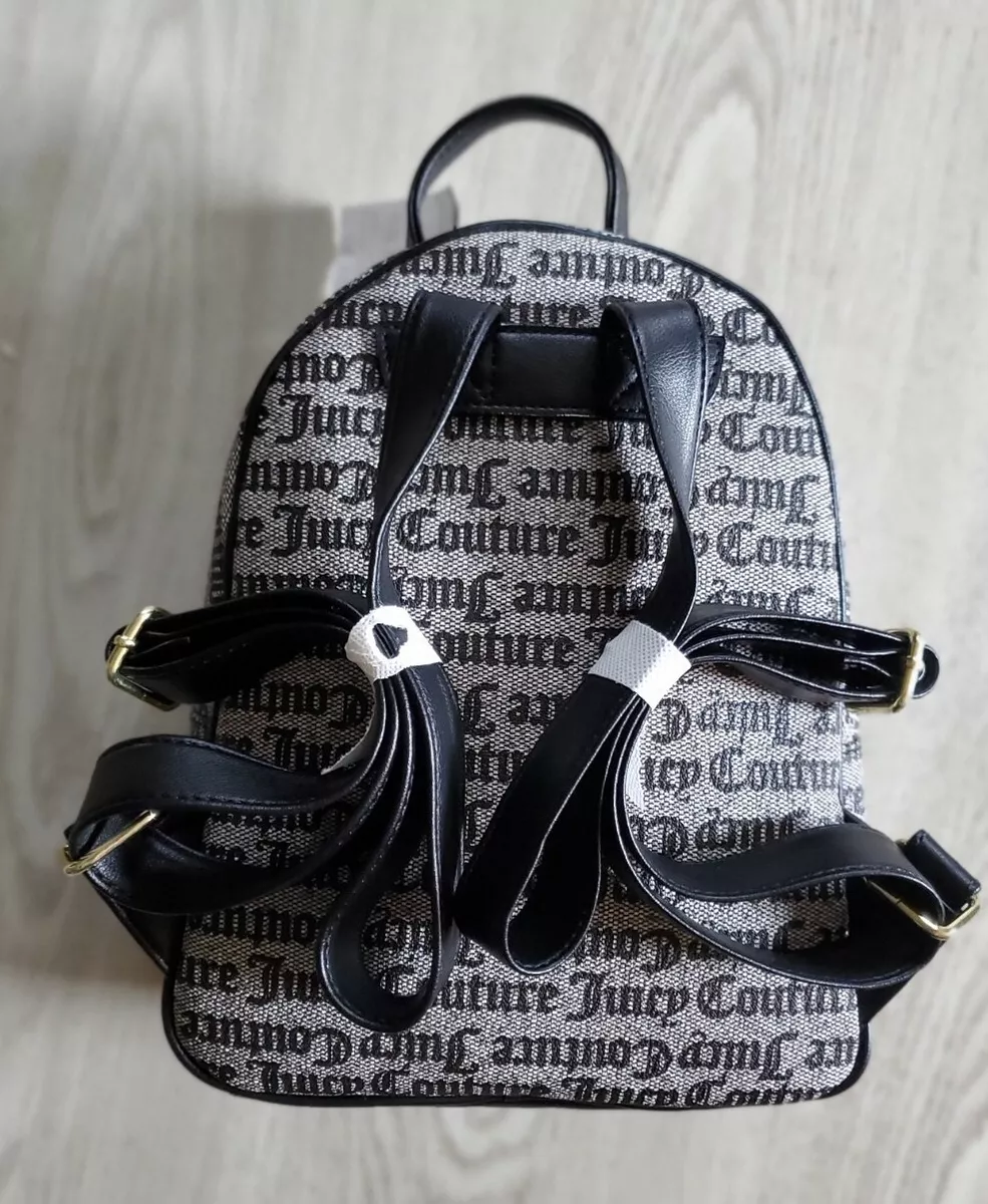 Juicy Couture Juicy Couture Black Monogram Mini Backpack