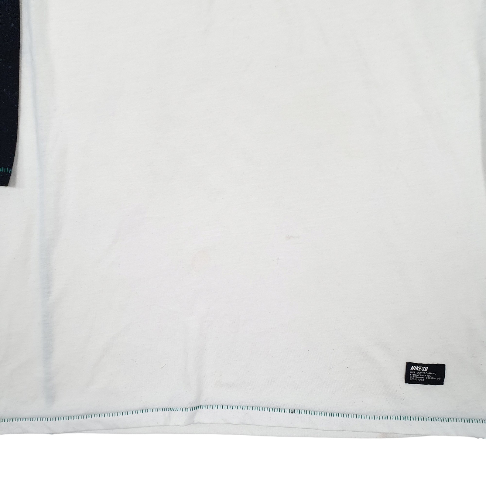 NIKE SB White T Shirt Tee Raglan Skateboarding Short Sleeve Cotton Blend Mens L image 4