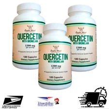 3 x 120 caps Quercetin W/Bromelain Supports Immune System Gluten Free Supplement